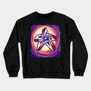 dancing Inter-dimensional Star Electric Rainbow Crewneck Sweatshirt